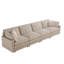Modulaire avec assise profonde en beige - Canapé confortable pour le salon, la chambre à coucher et la chambre à coucher moderne-469865558-469865557