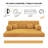 Convertible Sofa Bed, Boneless Couch 4 in 1 Foldable Floor Sofa Couch, Loveseat Sofa Bed for Living Room, No Assembly Required-427395333