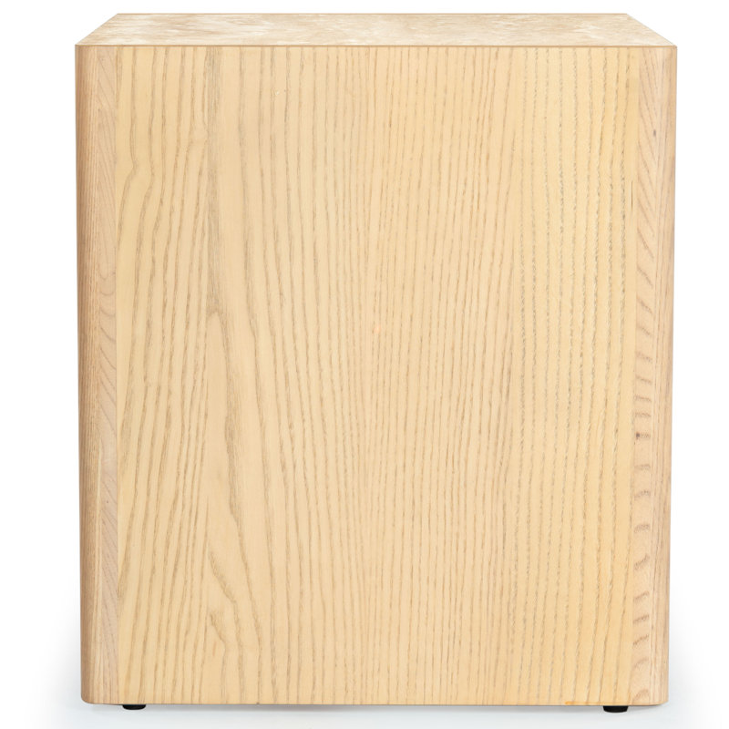 Granita Beige Stone Top 1-Drawer Nightstand