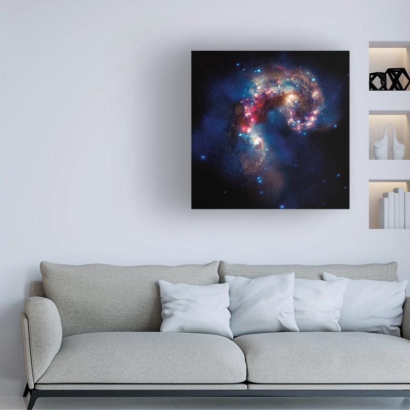 Art mural sur toile Galaxy, H 14 po x l 14 po