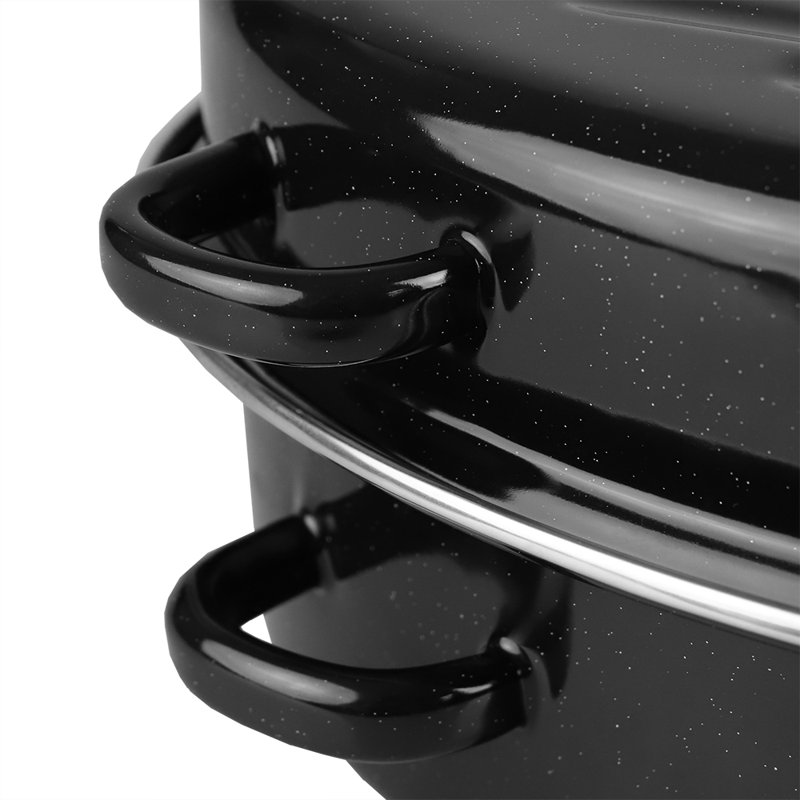 Plat à rôtir antiadhésif en acier au carbone 14 po Aseel Home Basics, 16" L x 16.75" W x 7.75" H