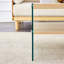 Ensemble de table d'appoint et de table basse à trois niveaux. La planche est fabriquée en panneau de fibres à densité moyenne avec des autocollants et du verre trempé transparent des deux côtés. La conception est simple et élégante, avec une fonction de rangement puissante-870894064