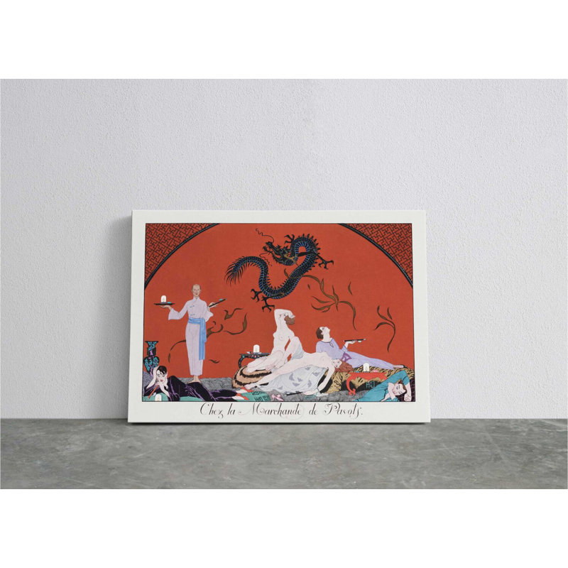 Chez La Marchande De Pavots - Reproduction sur toile tendue - Reproduction sur toile tendue, H 20 po x l 30 po x P 1 po