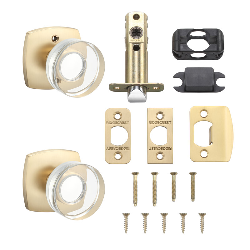 Luna Passage Knob, Satin Brass, Satin Brass