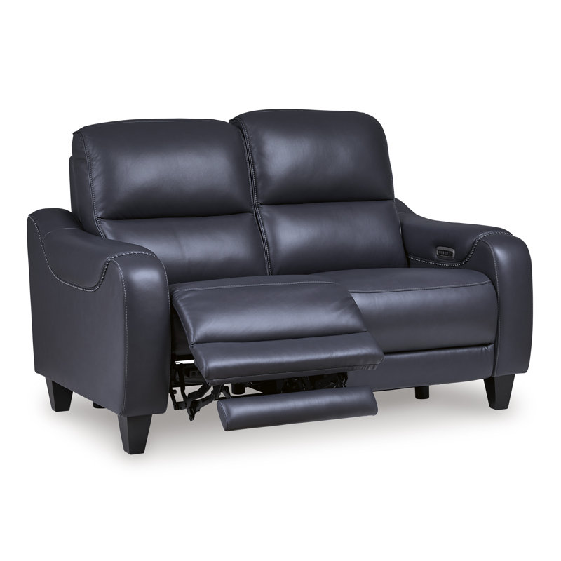 Andreka Power Reclining Loveseat, Navy