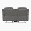 Causeuse inclinable manuelle en cuir fleur 75,5 "Elara avec console centrale, prises de courant intégrées et conception à fixation murale-2075171169