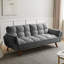 Modern 3-Seater Fabric Sofa Bed, Convertible Futon Sofa with 3 Adjustable Angles, 180 cm Sofa Bed fo-1252961677