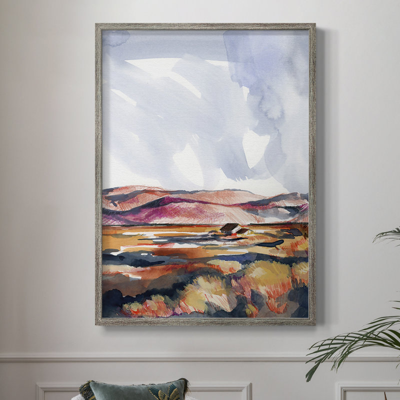 «Chromatique paysages I», reproduction encadrée - bois massif, H 21 po x l 17 po