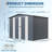 Outdoor Storage Shed 8x6 FT - Metal Garden Tool Shed with Lockable Double Doors, Weather-Resistant Backyard Storage for Tools, Lawn Equipment & Patio