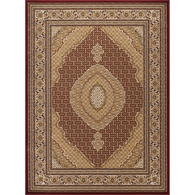 Tapis en polypropylène à motif intemporel Herati pour une élégance classique dans les salons
