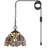 Small Tiffany Pendant Light Plug in Dragonflly Style Stained Glass Hanging Lamp-449718645