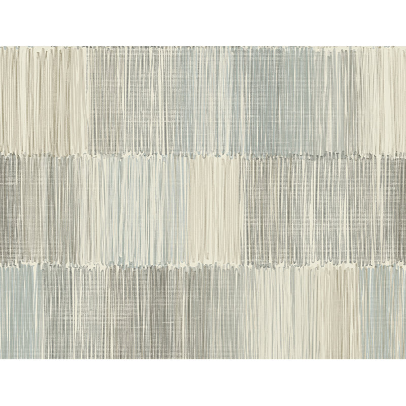 Abstract Grass Cloth Wallpaper Roll, Beige/Gray