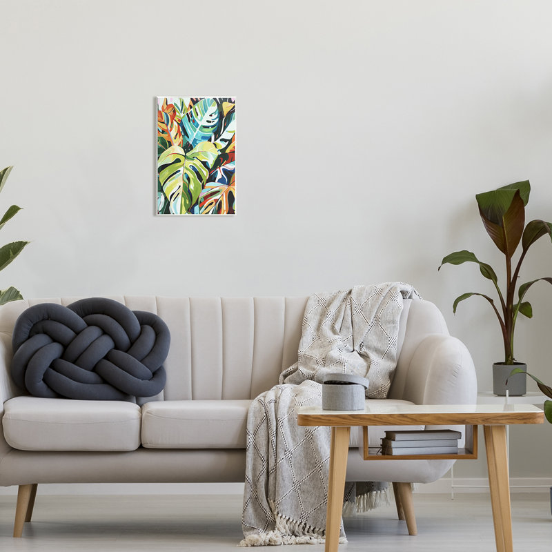 Modern Tropical Palms Botanical Art Print on MDF Wood