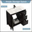 Meuble-lavabo 35,5 po avec lavabo et 3 tiroirs