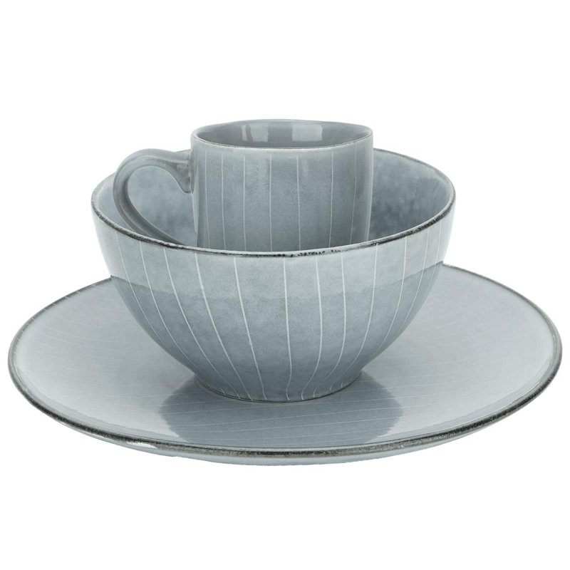 Diphda Ceramic Dinnerware Set 12 Piece - Service for 3