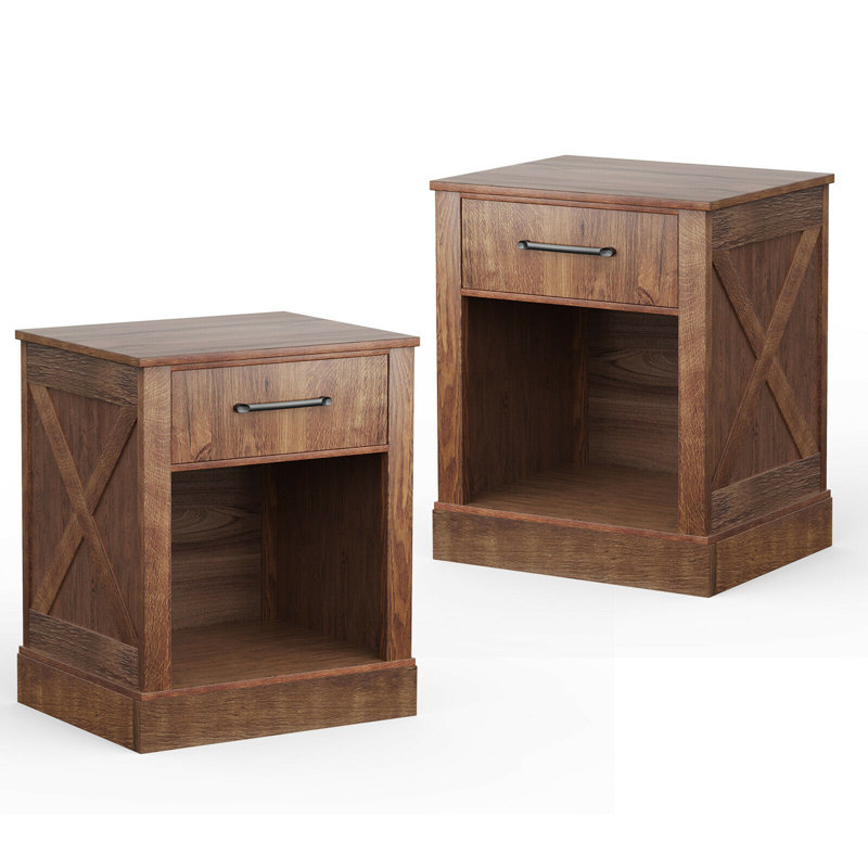 Leng 20'' W Nightstand, Brown