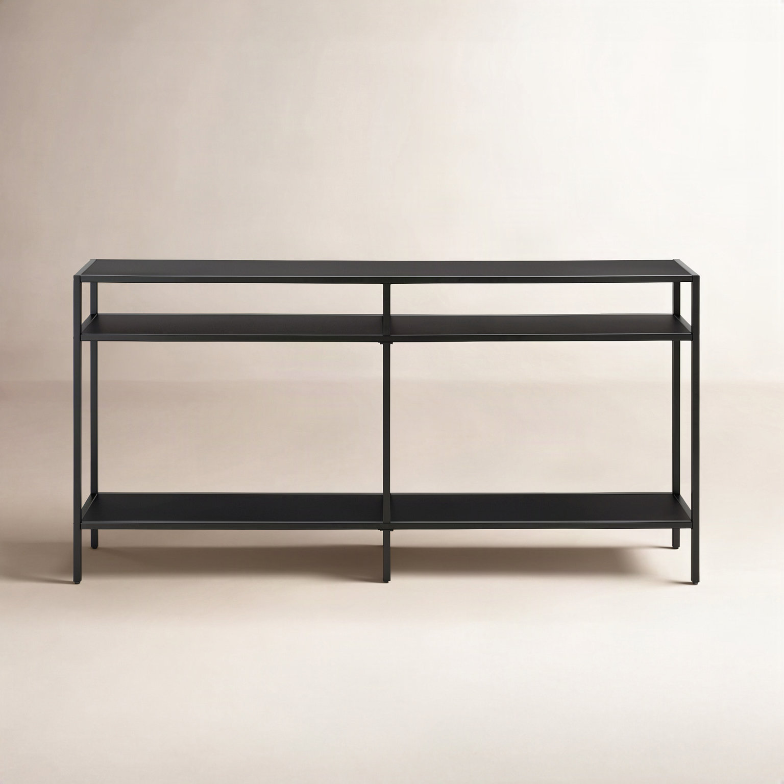 Ceno Console Table, 29" H x 55" W x 10"D, Blackened Bronze