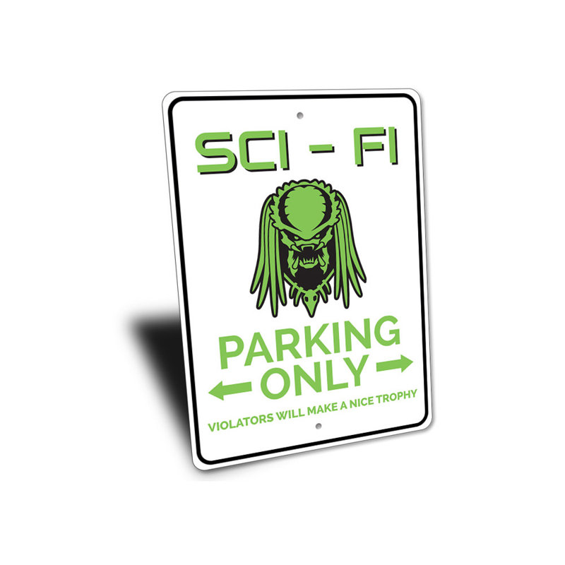 Enseigne en aluminium Sci Fi, H 18 po x l 12 po x P 0,06 po