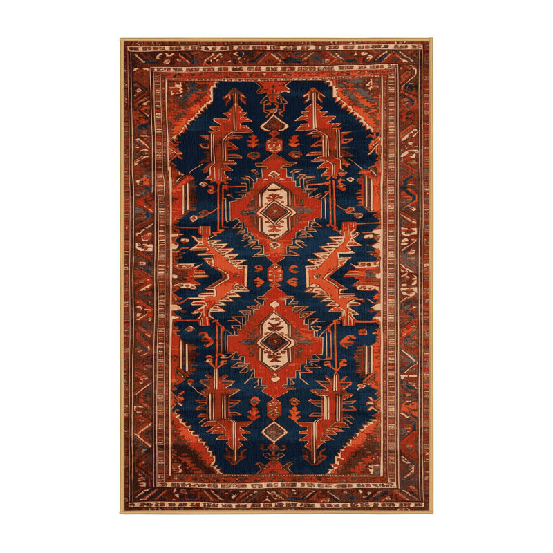 Tapis brun lavable à la machine, Rectangulaire 2 pi x 3 pi