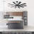 72" Modern Ceiling Fan with Light and Remote, 10-Blade Indoor Ceiling Fan, Quiet Reversible DC Motor, 3CCT LED Light, 6-Speed, Black/Walnut-129170805