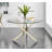 Tierra Chrome Metal and Glass Round Dining Table Set with 6 Faux Leather Upholstered Dining Chairs-14403121-14403124