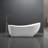 Talyah Series 71 in. x 35 in. Flat Bottom Acrylic Freestanding Soaking Bathtub with Center Drain in Glossy White