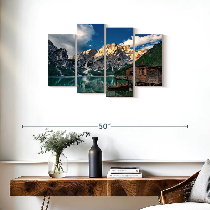Dolomites d'Alvord Lake Braies, H 22 po x l 36 po