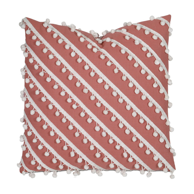 Outdoor Square Indoor / Outdoor Pillow Cover & Insert, Oasis Coral