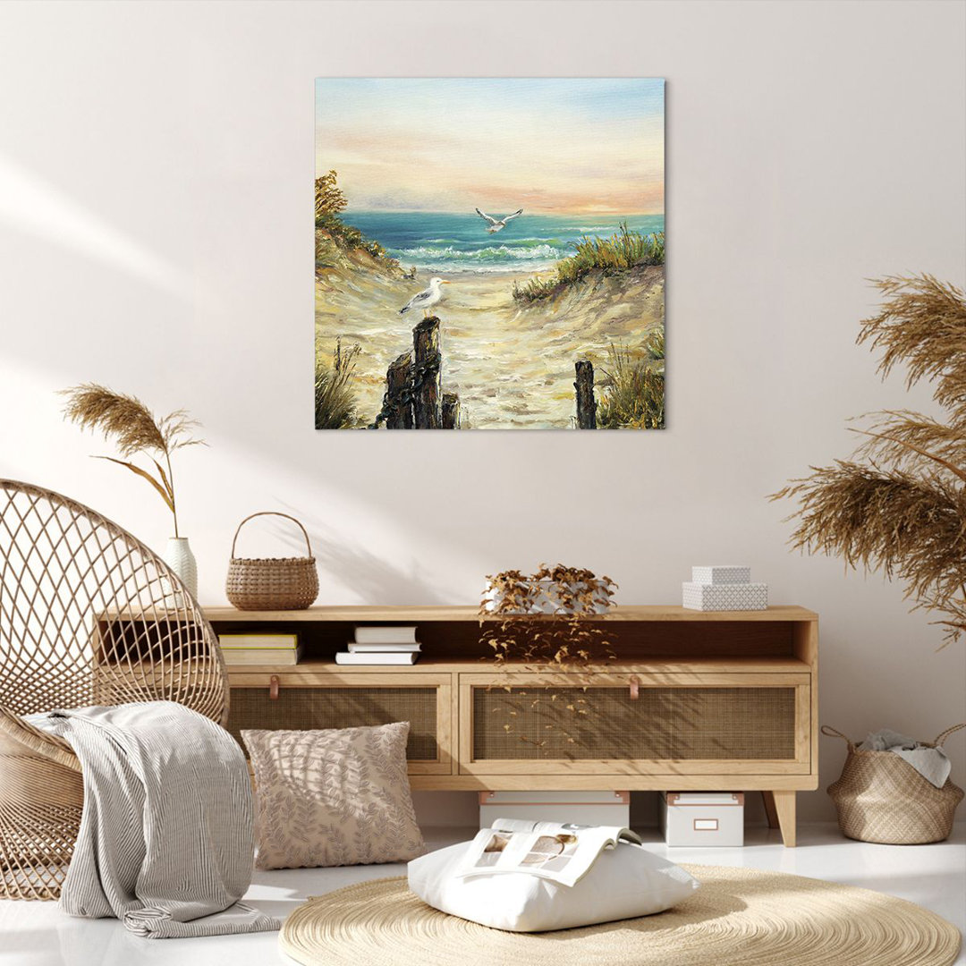 Leinwandbild Impressionism Gulls Coast