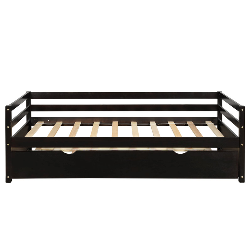 Daybed With Trundle Frame Set, Twin Size, Espresso