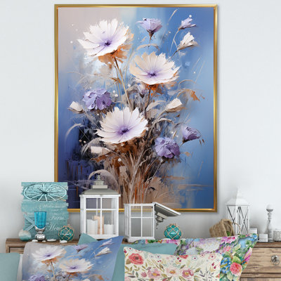 Cornflowers Blue Tones Expression sur toile