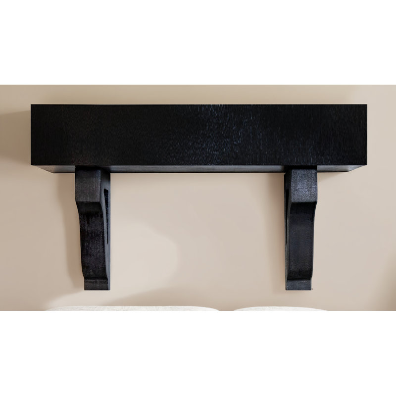 Tablettes flottantes en peuplier avec corbeaux, H 12 po x l 47 po x P 8 po
