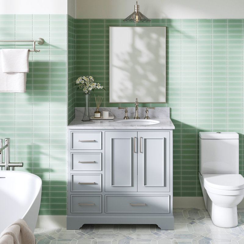 Peightyn 36.75'' Single Bathroom Vanity Base Only, Gray