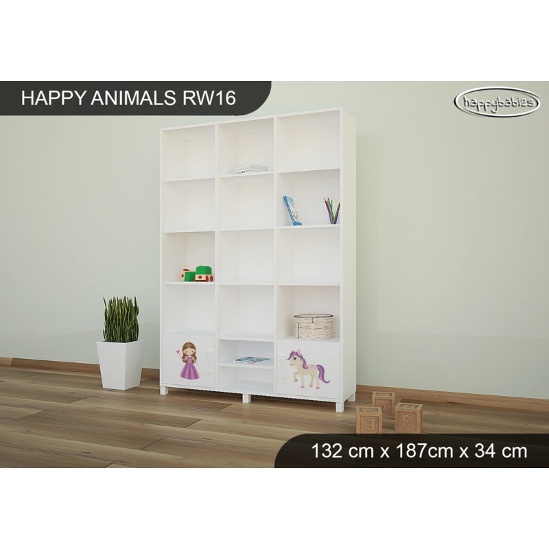 187cm H X 132cm W Kids Bookcase, White