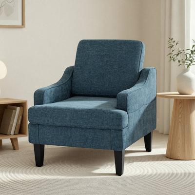 Fauteuil d'appoint rembourré en chenille Mordern And Chic Design