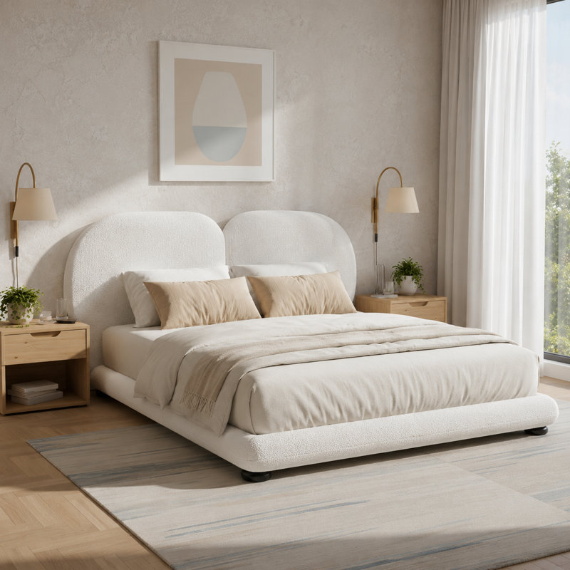 Grand lit en molleton Modern Modern, Queen