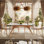 Rectangular Artificial Marble Dining Table Set