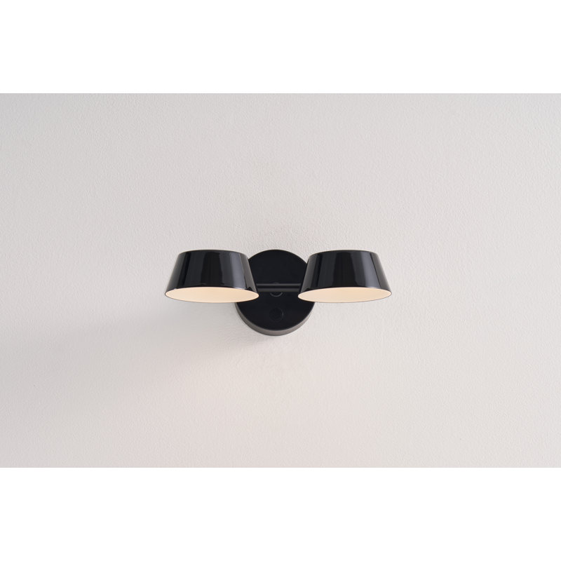 OLO Wall Double Lamp, Shiny Black