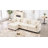 Modern Corduroy Deep Seat Cloud Couches, 116'' Modular Sectional Sofa For Living Room, Apartment, Office, 3-Seat-1384071941