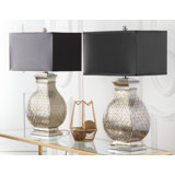 Ensemble de lampes de table argentées 29 po Frontenac
