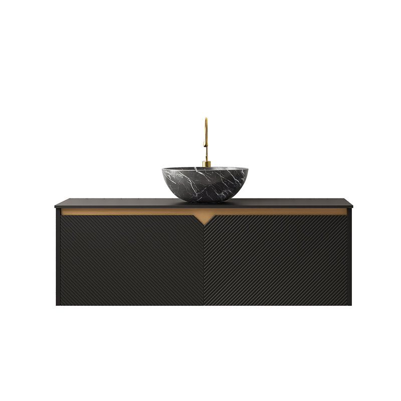 RUBEN 48" Bathroom Vanity&Sink, Black, 48"