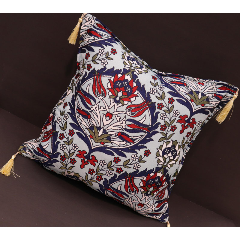 Southwestern Pillows Tassels Chenille Reversible Throw Pillow