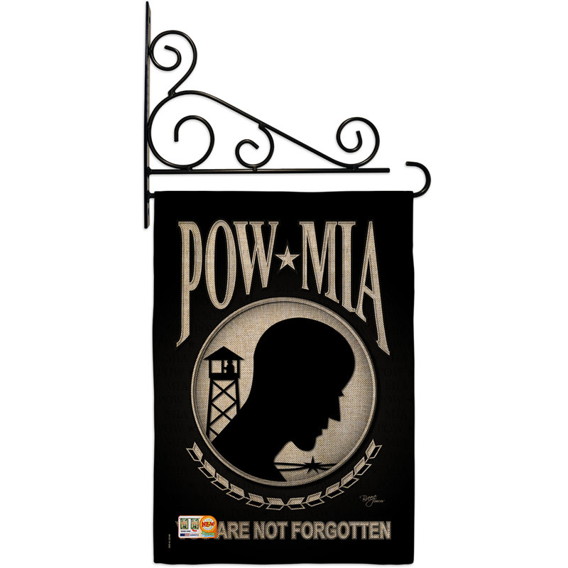 Pow/Mia polyester à 2 faces 19 x 13 po Drapeau de jardin