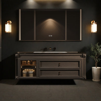 Retro high-end and simple bathroom cabinet