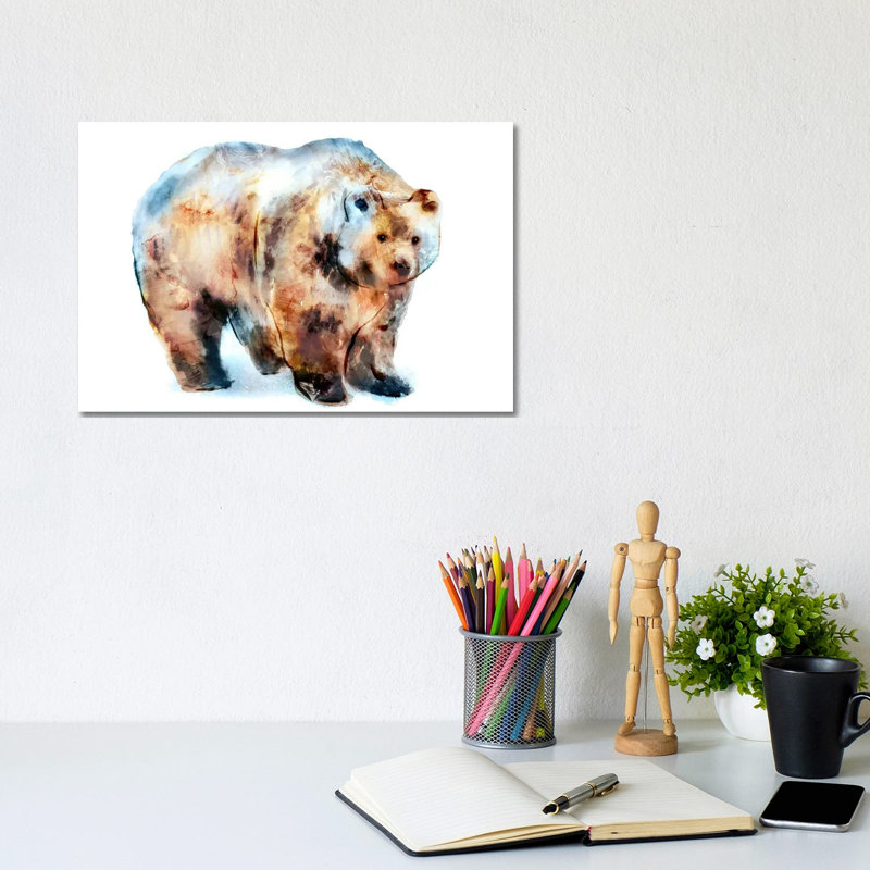 Bear II by Edward Selkirk - Wrapped Canvas Gallery-Wrapped Canvas Giclée, 20.32 cm H x 30.48 cm W