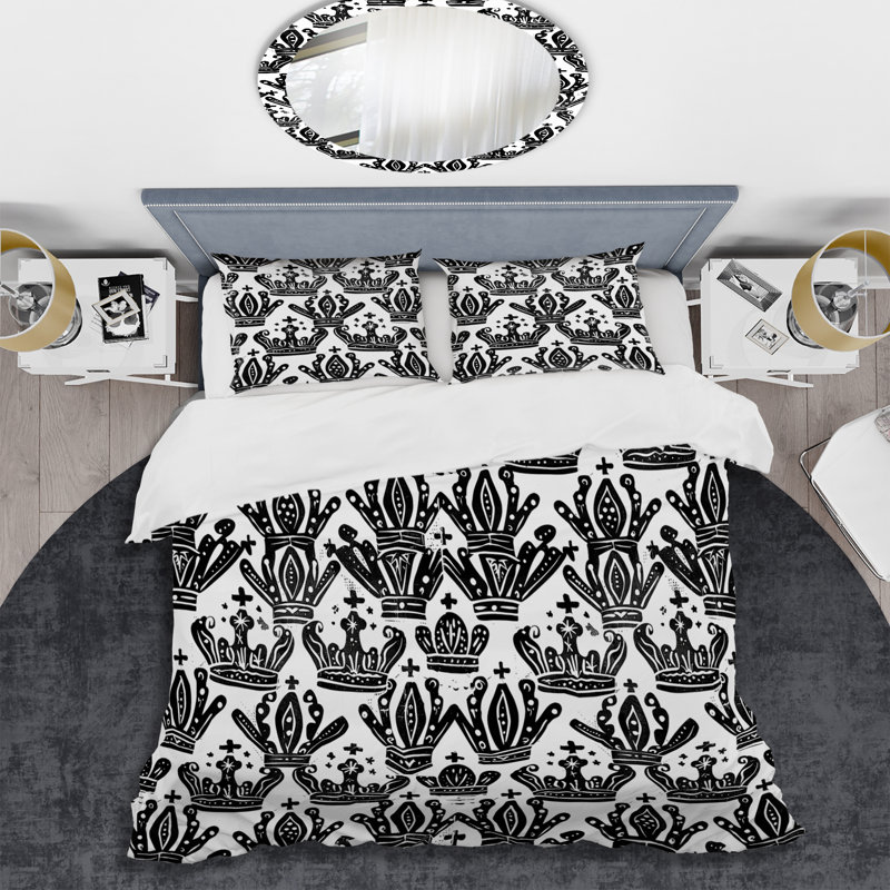 Ensemble de housse de couette Glam, Housse de couette pour grand lit et 2 taies décor