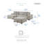 Canapé-lit modulaire en chenille 3 pièces l 115 po Odesser-668544549-614273751