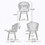 CHAISE, 2PCS avec 2 coussins, gris