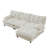 107.8" Chenille Modular Sectional Cloud Couch With Ottoman-1438454313