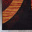Tapis noir, rouge et vert à motif abstrait Simeon-777042831